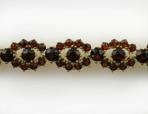 Granat Armband 19,50 cm 333 8 K Gelbgold