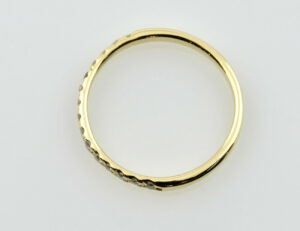 Memoire Diamant Ring 585/000 14 K Gelbgold 15 Brillanten 0,22 ct