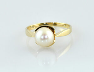 Ring Akoya-Perle 585/000 14 K Gelbgold