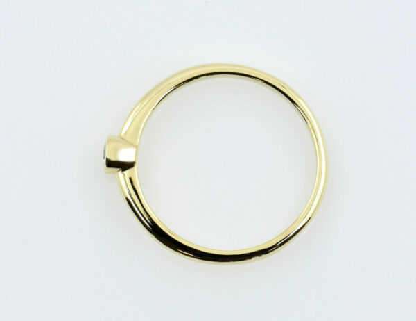 Solitär Diamant Ring 585/000 14 K Gelbgold Brillant 0,07 ct