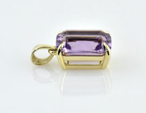 Anhänger Amethyst 585/000 14 K Gelbgold