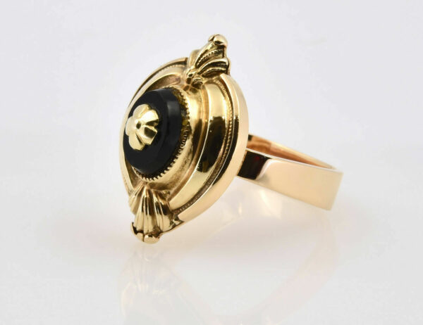 Antiker Onyx Ring 585/000 14 K Gelbgold