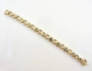 Diamant Armband 585/000 14 K Gelbgold 176 Diamanten zus. 1,75 ct, 18 cm lang