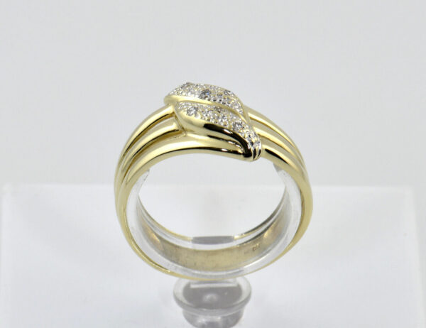 Diamant Ring 333/000 8 K Gelbgold 6 Diamanten zus. 0,05 ct
