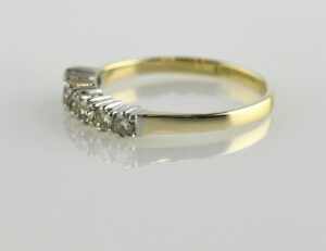 Diamant Ring 585 14 K Gelbgold 7 Brillanten zus. 0,40ct