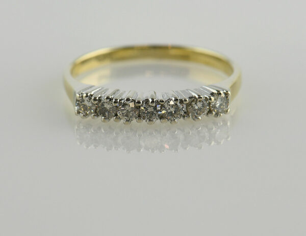 Diamant Ring 585 14 K Gelbgold 7 Brillanten zus. 0,40ct