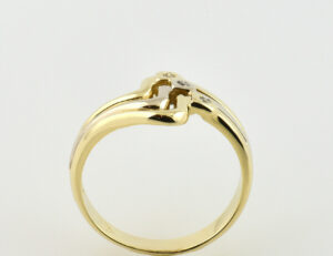 Diamant Ring 585/000 14 K Gelbgold 3 Diamanten zus. 0,06 ct