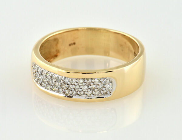 Diamant Ring 585/000 14 K Gelbgold 37 Brillanten zus. 0,50 ct