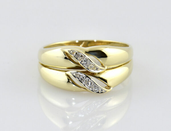 Diamant Ring 585/000 14 K Gelbgold 6 Diamanten zus. 0,04 ct