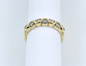 Diamant Ring 585/000 14 K Gelbgold 7 Brillanten zus. 0,55 ct