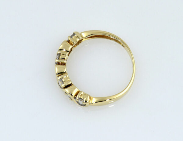 Diamant Ring 585/000 14 K Gelbgold 7 Brillanten zus. 0,55 ct