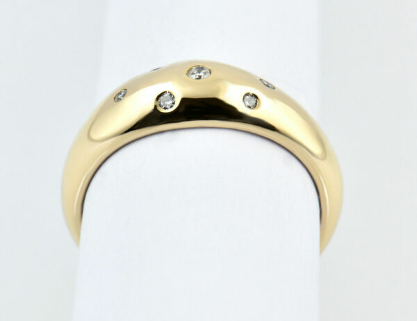 Diamant Ring 750/000 18 K Gelbgold 7 Brillanten zus. 0,08 ct