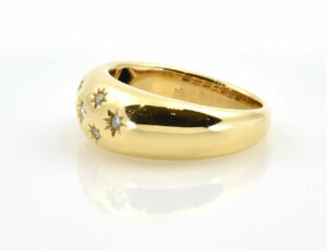Diamant Ring 750/000 18 K Gelbgold 7 Brillanten zus. 0,20 ct