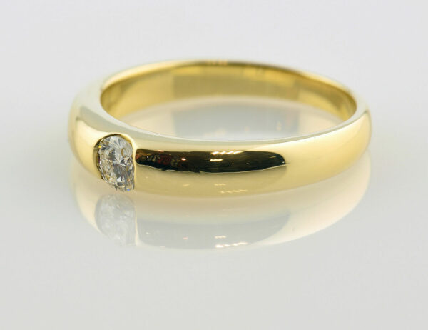 Diamant Solitär Ring 585 14 K Gelbgold Brillant 0,26 ct
