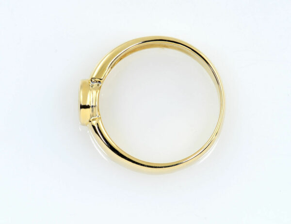 Diamant Solitär Ring 585/000 14 K Gelbgold Brillant 0,13 ct