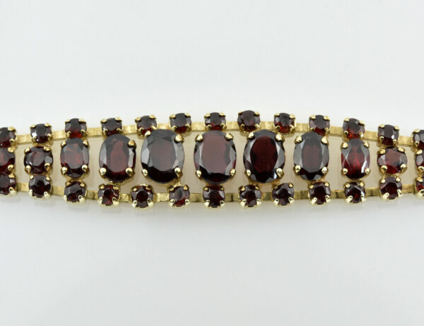 Granat Armband 333/000 8 K Gelbgold 19 cm