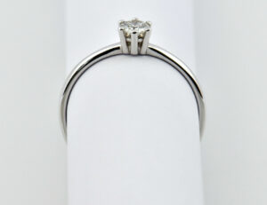 Solitär Diamant Ring 585/000 14 K Weißgold Brillant 0,20 ct