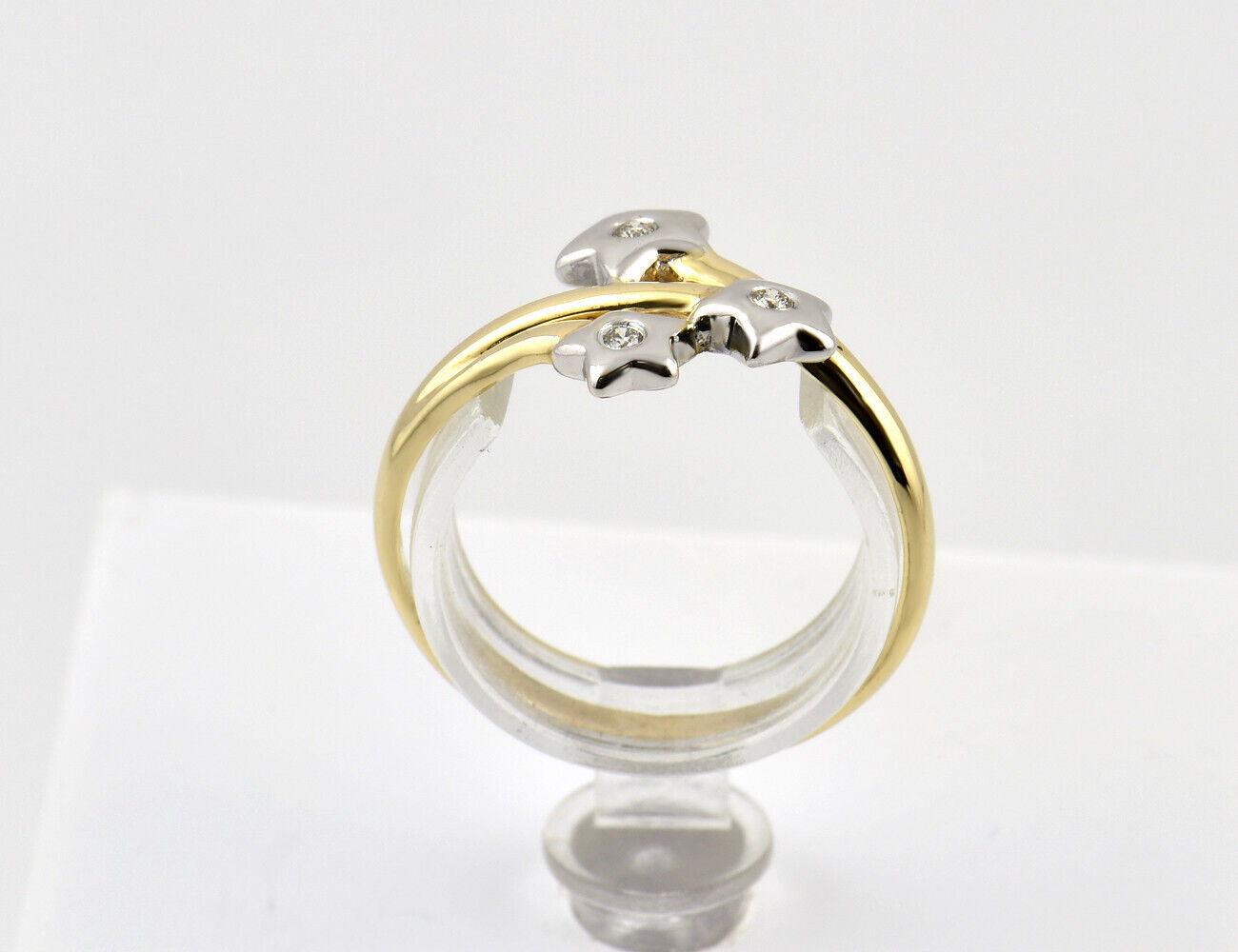 Diamant Ring 333/000 8 K Gelbgold 3 Brillanten zus. 0,04 ct