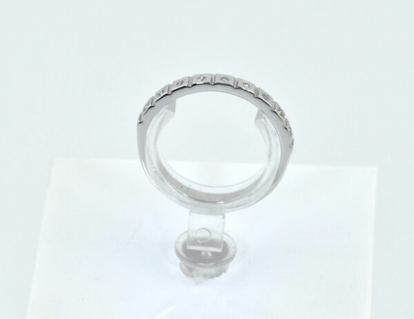 Diamant Ring 333/000 8 K Weißgold 9 Diamanten zus. 0,05 ct