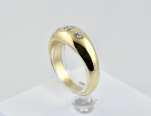 Diamant Ring 585/000 14 K Gelbgold 3 Brillanten zus. 0,41 ct