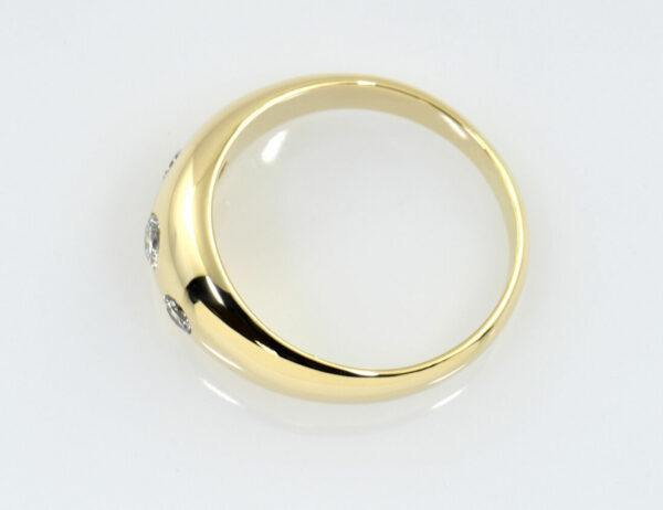 Diamant Ring 585/000 14 K Gelbgold 3 Brillanten zus. 0,41 ct