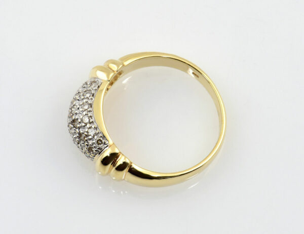 Diamant Ring 585/000 14 K Gelbgold 30 Brillanten zus. 0,45 ct