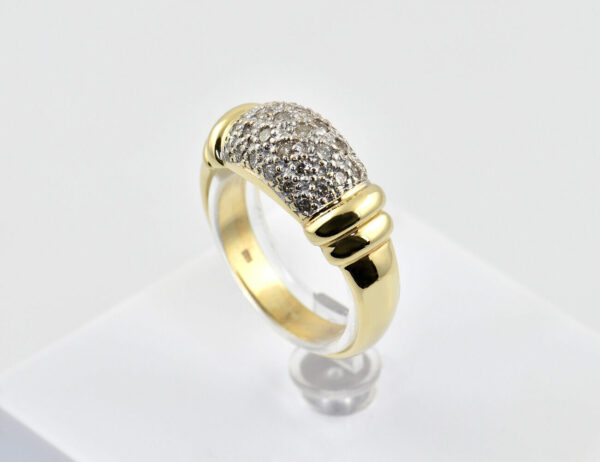 Diamant Ring 585/000 14 K Gelbgold 30 Brillanten zus. 0,45 ct