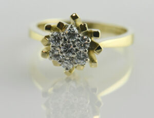 Diamant Ring 585/000 14 K Gelbgold 6 Brillanten zus. 0,50 ct