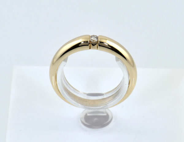 Diamant Solitär Ring 585/000 Gelbgold 14 K Brillant 0,05 ct