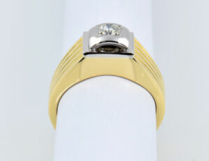 Diamant Solitär Ring 750/000 18 K Gelbgold Brillant 0,40 ct