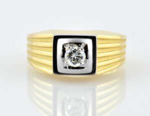 Diamant Solitär Ring 750/000 18 K Gelbgold Brillant 0,40 ct