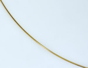 Kette Halsreif Omegareif rund 42 cm 585/000 14 K Gelbgold