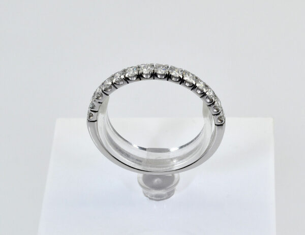 Memoire Diamant Ring 750/000 18 K Weißgold 14 Brillanten zus. 0,70 ct
