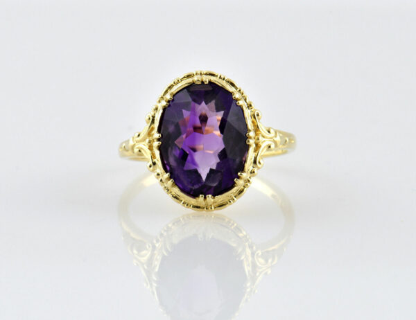 Ring Amethyst 585/000 14 K Gelbgold