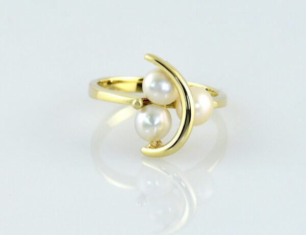 Ring Zuchtperle 585/000 14 K Gelbgold